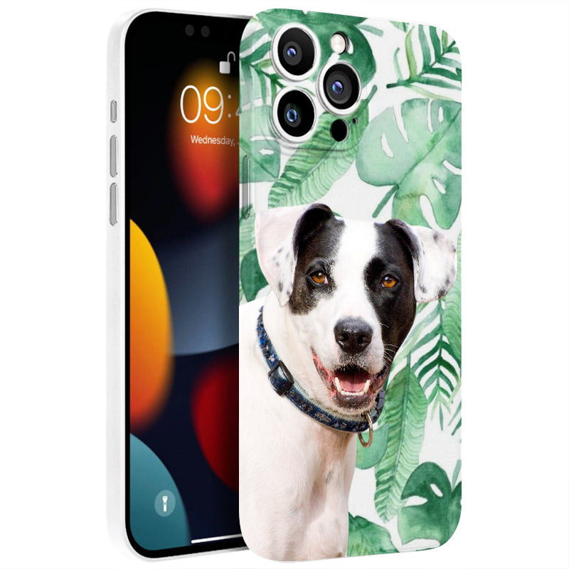 Customized Pet Phone Case with Tropical, Personalized Dog Photo Phone Case for Pet Lovers - The Pet Pillow
