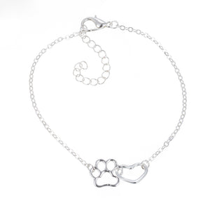 Cute Heart Paw Pet Pendant Bracelet Charm Chain Jewelry For Women Gift - The Pet Pillow