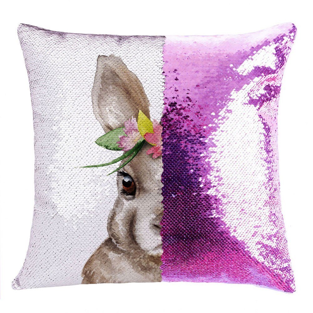 Custom Reversible Flip-Sequin Magic Mermaid Style Pillow from your Pet Picture, gift for pet owners - The Pet Pillow