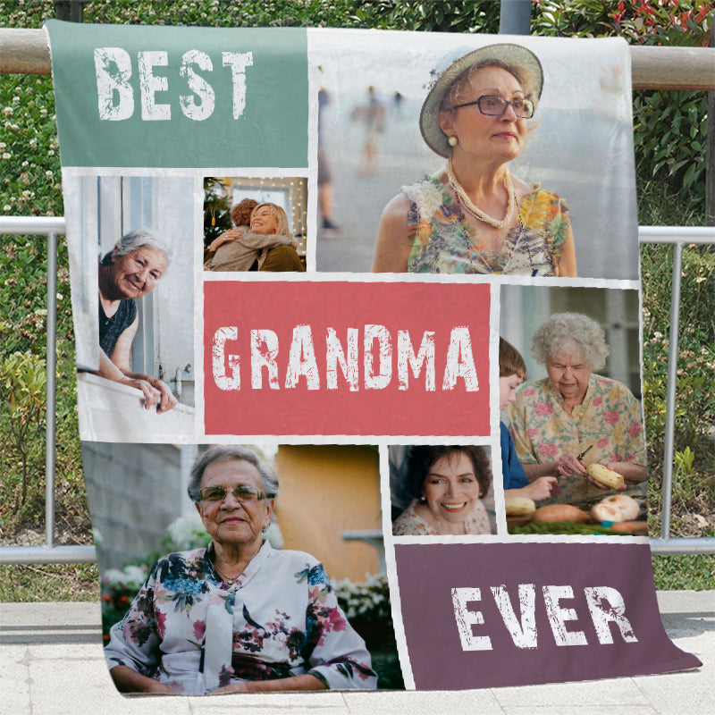 Best Mom Ever - Custom Photo Collage Blanket for Pet Mom - The Pet Pillow