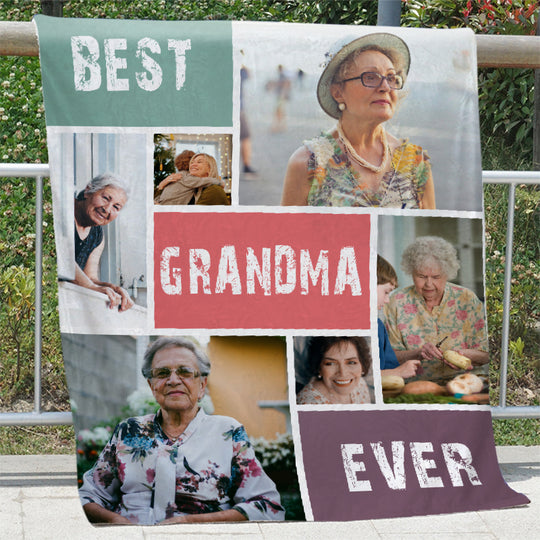 Best Mom Ever - Custom Photo Collage Blanket for Pet Mom - The Pet Pillow