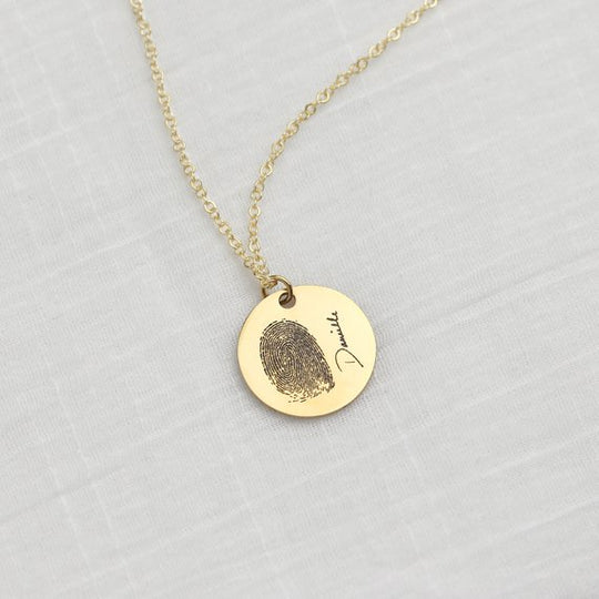 Custom Fingerprint/PawPrint Necklace Handwriting-925 Sterling Silver - The Pet Pillow