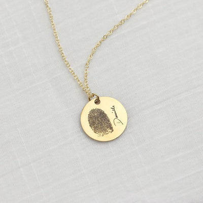 Custom Fingerprint/PawPrint Necklace Handwriting-925 Sterling Silver - The Pet Pillow