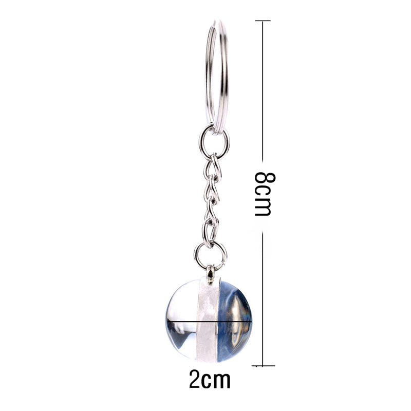 Custom Pet Double Sided Glass Ball Keychain - The Pet Pillow