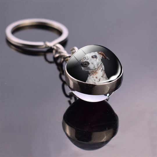 Custom Pet Double Sided Glass Ball Keychain - The Pet Pillow