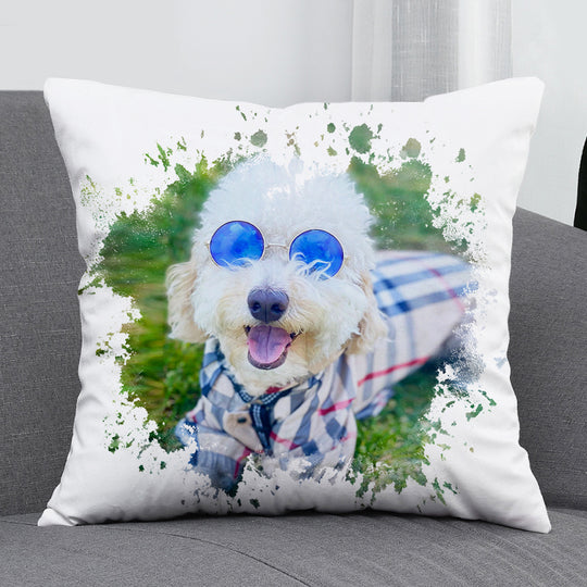 Pet Photo Pillow Customized With Your Dog&