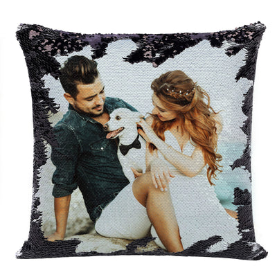 Personalized Custom Photo Sequin Pillow-Home Decor Personalized Gifts - The Pet Pillow