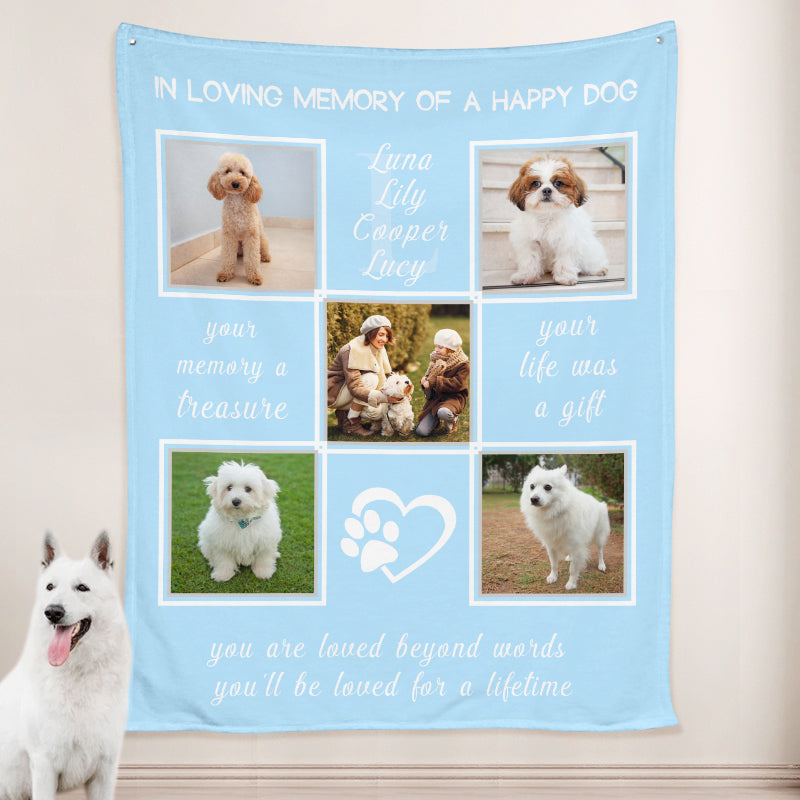Personalized Dog Blankets with Name, Custom Blanket with Photo of Pet - The Pet Pillow