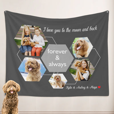 Personalized Dog Blankets with Name Engraved, Customized Photo Gifts for Pet Lover - The Pet Pillow
