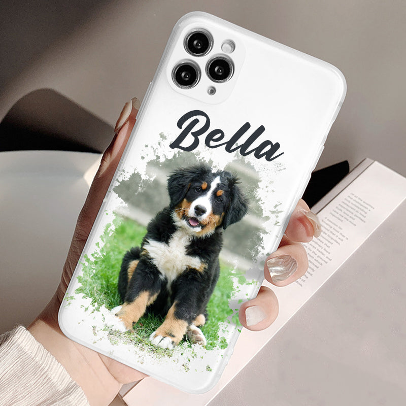 Personalized Dog Picture Phone Case from Oringal Photo, Custom Pet Phone Case with Name - The Pet Pillow