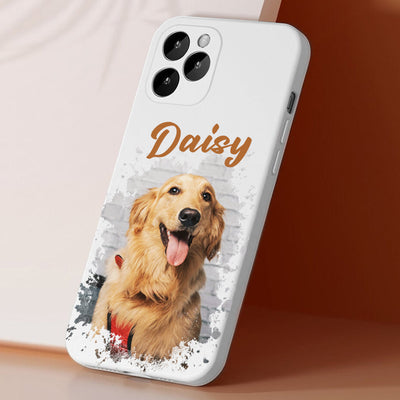Personalized Dog Picture Phone Case from Oringal Photo, Custom Pet Phone Case with Name - The Pet Pillow