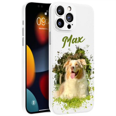 Personalized Dog Picture Phone Case from Oringal Photo, Custom Pet Phone Case with Name - The Pet Pillow