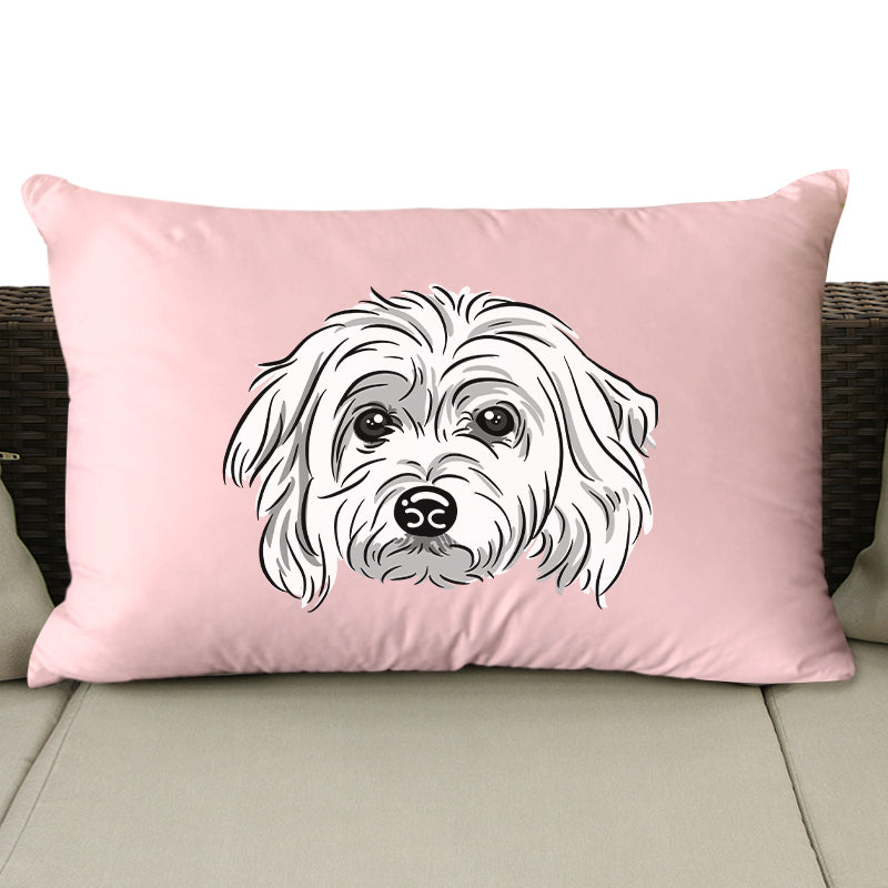 Custom Pet Memorial Pillow Personalized Hand Art Drawing Pillow Made From Pet Photo- Double Printed - The Pet Pillow