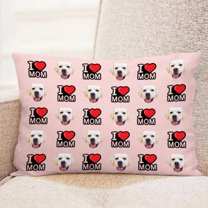 Custom Pet Face Pillow Personalized Dog Decorative Throw Pillow with Photo for Mother's Day, Father's Day - The Pet Pillow