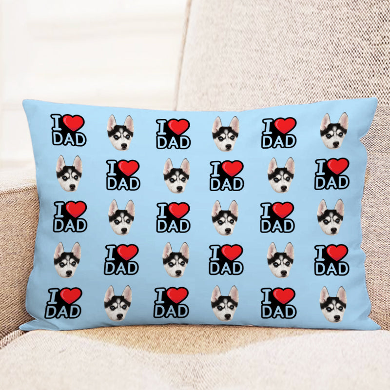 Custom Pet Face Pillow Personalized Dog Decorative Throw Pillow with Photo for Mother&