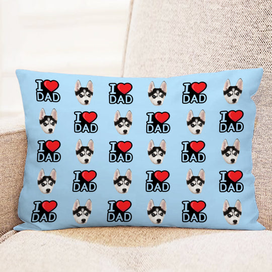 Custom Pet Face Pillow Personalized Dog Decorative Throw Pillow with Photo for Mother&