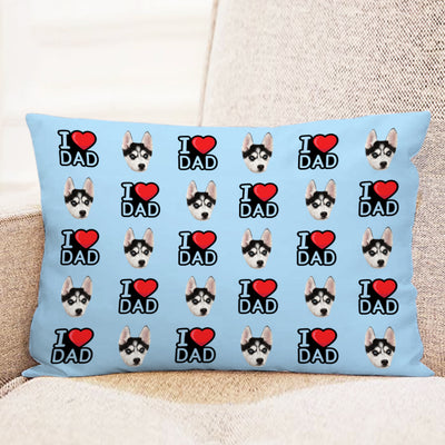 Custom Pet Face Pillow Personalized Dog Decorative Throw Pillow with Photo for Mother's Day, Father's Day - The Pet Pillow