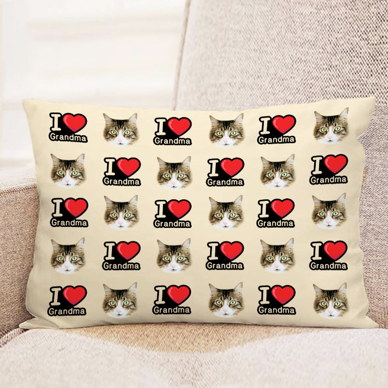 Custom Pet Face Pillow Personalized Dog Decorative Throw Pillow with Photo for Mother&