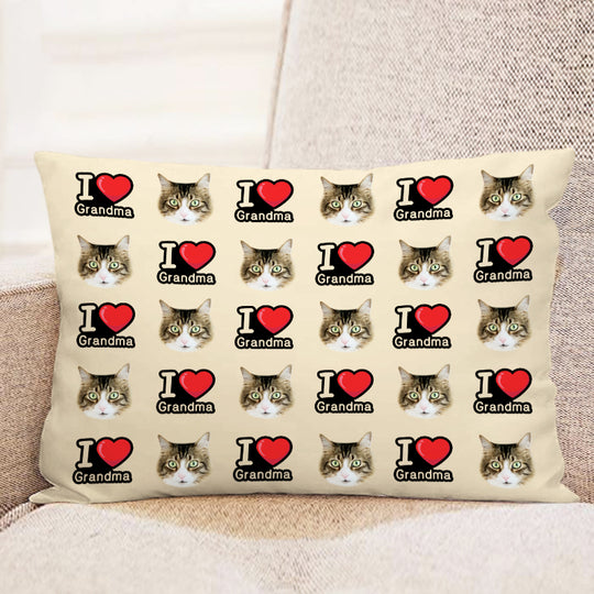Custom Pet Face Pillow Personalized Dog Decorative Throw Pillow with Photo for Mother&