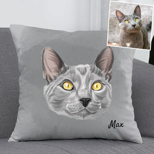 Customized Pet Pillow with Picture of Your Dog from Hand Drawn Pastel Pet Art Portrait - The Pet Pillow