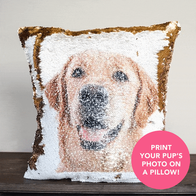 Custom Reversible Flip-Sequin Magic Mermaid Style Pillow from your Pet Picture, gift for pet owners - The Pet Pillow