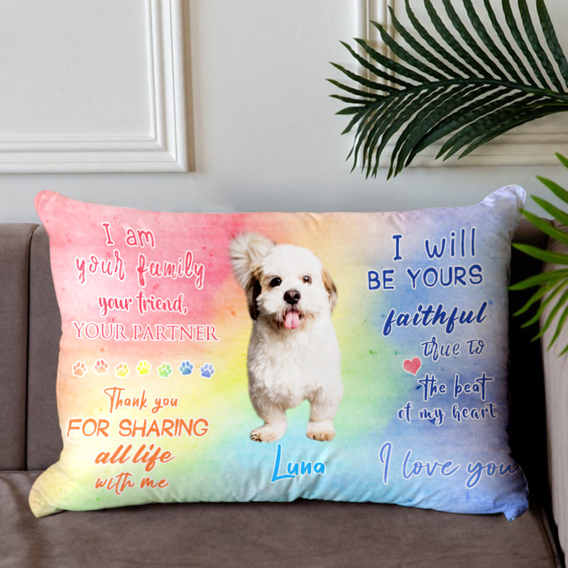 Personalized Dog Throw Pillows Rectangular Decorative Pillows With Photo-Double Printed - The Pet Pillow