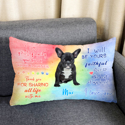 Personalized Dog Throw Pillows Rectangular Decorative Pillows With Photo-Double Printed - The Pet Pillow