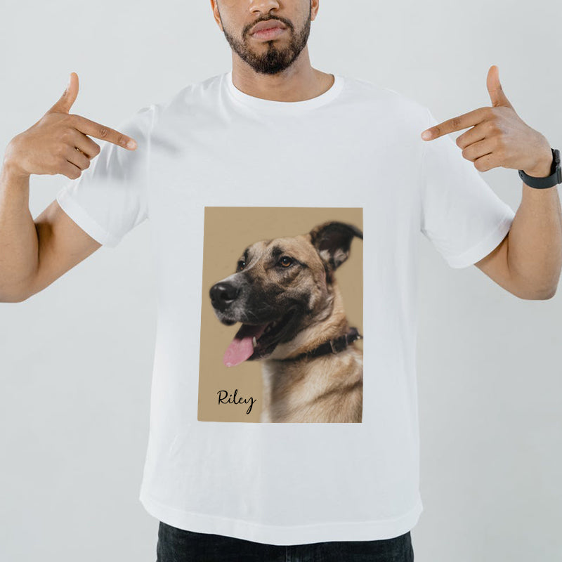 Custom Pet Picture Women's White T-Shirt - The Pet Pillow