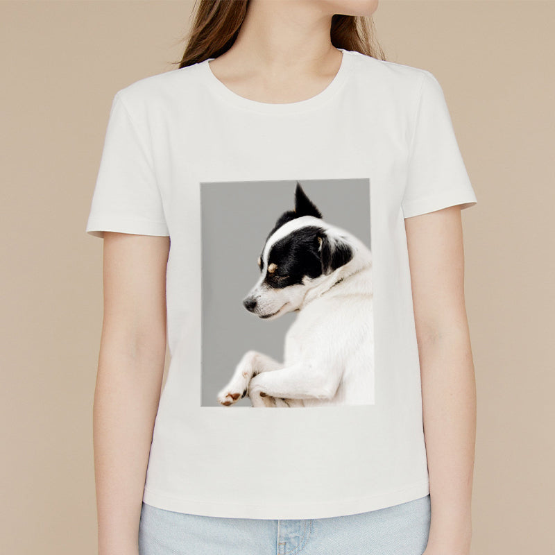 Custom Pet Picture Women's White T-Shirt - The Pet Pillow