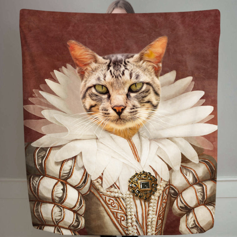 The Lady - Custom Renaissance Pet Portraits Blanket with Pets Face - The Pet Pillow