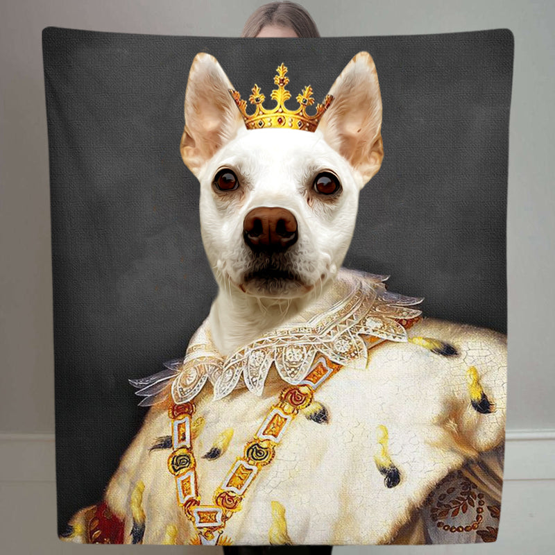 The Princess - Custom Pet Renaissance Dog Blanket Personalized With Photo - The Pet Pillow