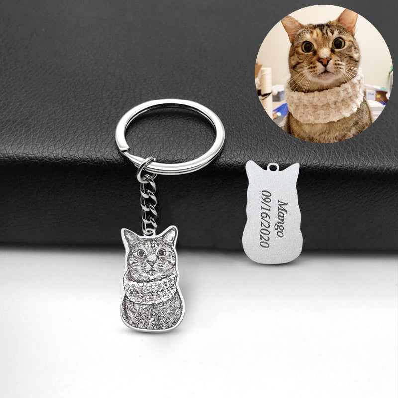 Dog Keyring with Engraving