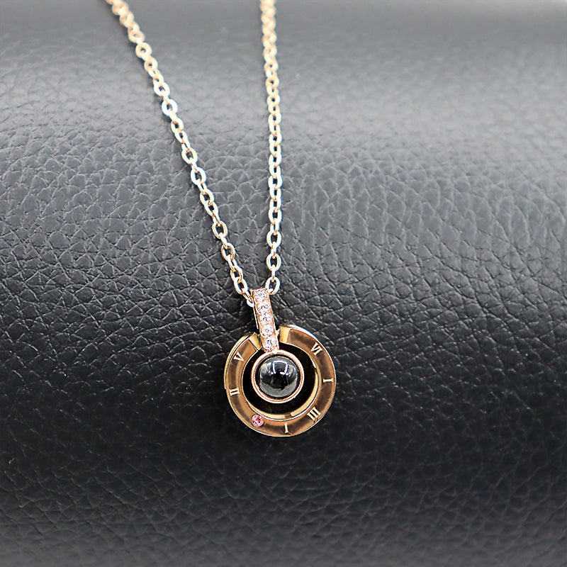 Custom Ring Style Pet Projection Necklace - The Pet Pillow