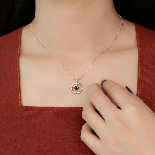 Custom Ring Style Pet Projection Necklace - The Pet Pillow