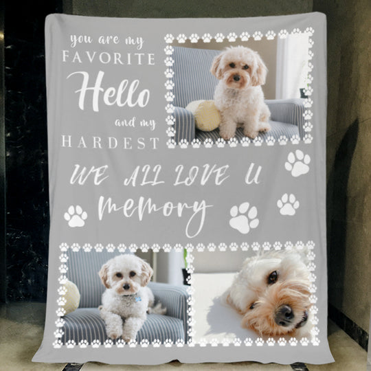 We All Love U Custom Pet Family Memory Collage Blanket - The Pet Pillow