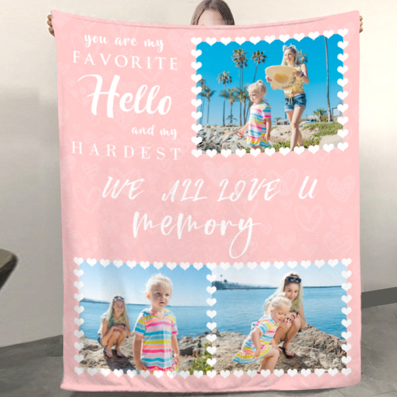 We All Love U Custom Pet Family Memory Collage Blanket - The Pet Pillow