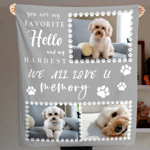 We All Love U Custom Pet Family Memory Collage Blanket - The Pet Pillow