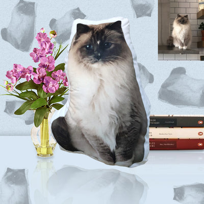 Custom Cat Shaped Memorial Pillow for Pet Owners from Your Cat Picture - The Pet Pillow