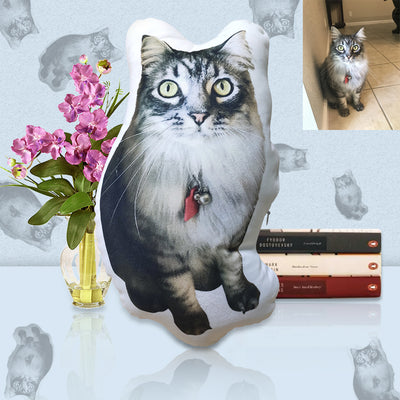 Custom Cat Shaped Memorial Pillow for Pet Owners from Your Cat Picture - The Pet Pillow