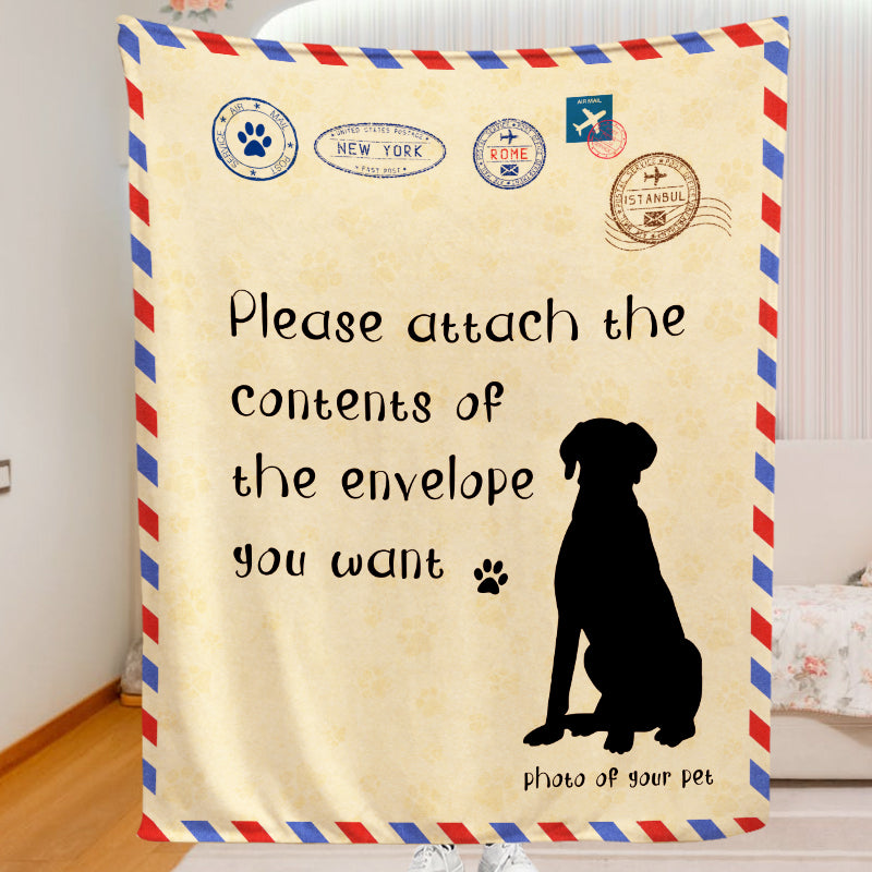 Custom Pet Letter Blanket Personalized Handwritten Letter Blanket With Name - The Pet Pillow