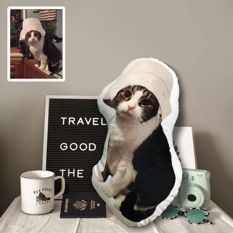 Custom Cat Shaped Memorial Pillow for Pet Owners from Your Cat Picture - The Pet Pillow