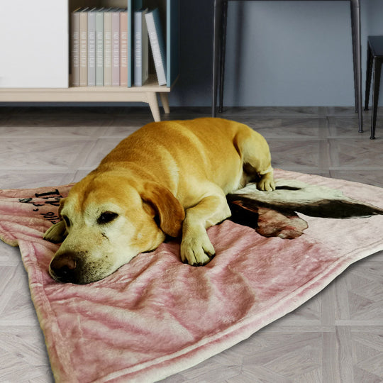 Custom Pet Face Print Fleece Blanket - The Pet Pillow