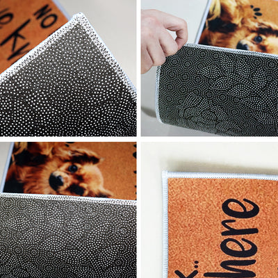 Custom Pet Photo Doormat with Dog Paw Print - The Pet Pillow