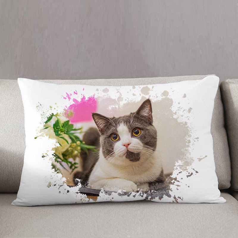 Customized Cat/Dog Pillow from Your Beloved Photo for Pet Lovers - The Pet Pillow