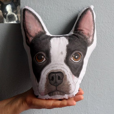 Custom Pet Sketch Portrait Face Head Shaped Pillow, 100% Hand Drawing from Your Pet Picture - The Pet Pillow
