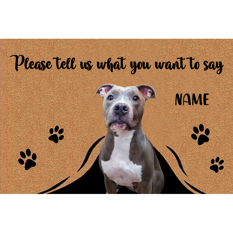 ”No Need To Knock”Pet Personalized Doormat With Dog Picture For Petlovers - The Pet Pillow