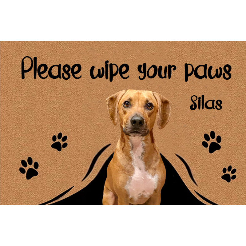 ”No Need To Knock”Pet Personalized Doormat With Dog Picture For Petlovers - The Pet Pillow