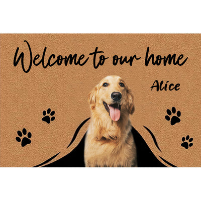 ”No Need To Knock”Pet Personalized Doormat With Dog Picture For Petlovers - The Pet Pillow