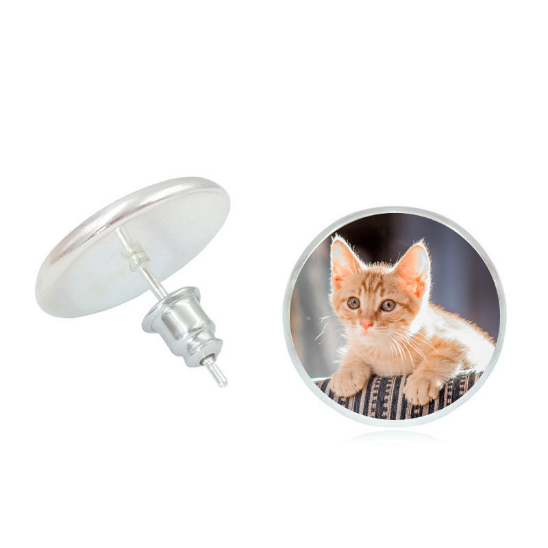 Custom Pet Photos/Fingerprint Earrings, Contains a Pair. - The Pet Pillow