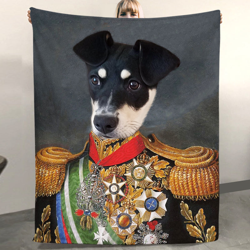 The General - Custom Pet Renaissance Photo Blanket - The Pet Pillow